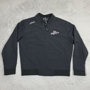 Legends Jacket Mens Small Black Carson Bomber Lined Los Angeles Full Zip